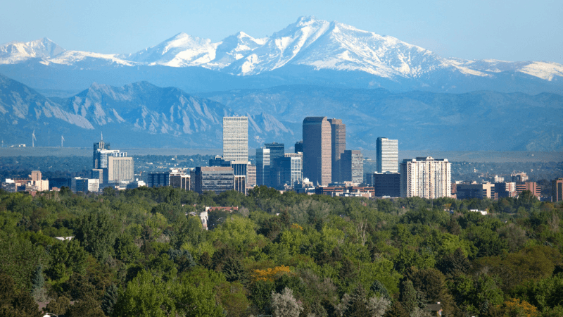 Denver Colorado mountain views